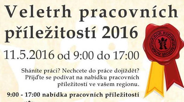 Veletrh pracovních příležitostí již 11. května v kongresovém centru Hotelu U Kata v Kutné Hoře